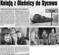 Koleją z Oleśnicy do Sycowa
